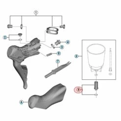 Adaptateur Entonnoir Shimano ST-R9120 Pour Freins Route Hydrauliques + Joint