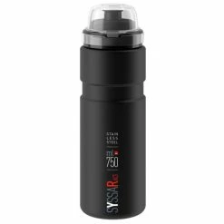 Bidon Gravel/VTT Elite Syssa Race Acier 750ml Noir Mat