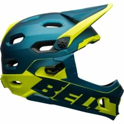 Casque Bell Super DH MIPS Bleu/Jaune Fluo -Accessoires vélos Soldes casque bell super dh mips bleu jaune fluo 2
