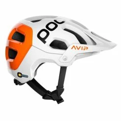 Casque POC Tectal Race SPIN NFC - Blanc Hydrogène-Orange AVIP -Accessoires vélos Soldes casque poc tectal race spin nfc blanc hydrogene orange avip 3