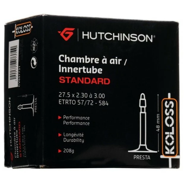 Chambre à Air VTT Hutchinson Koloss Standard - 27,5x2,30/3,00 - Presta - 48 Mm 1 Chambre à Air VTT Hutchinson Koloss Standard - 27,5x2,30/3,00 - Presta - 48 Mm