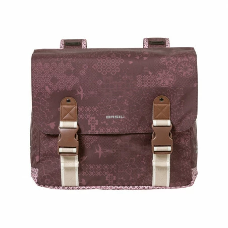 Double Sacoche Vélo BASIL Bohème 35L Rouge Figue 7 Double Sacoche Vélo BASIL Bohème 35L Rouge Figue – Image 7