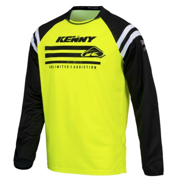 Maillot Kenny Track Raw Jaune Fluo 1 Maillot Kenny Track Raw Jaune Fluo