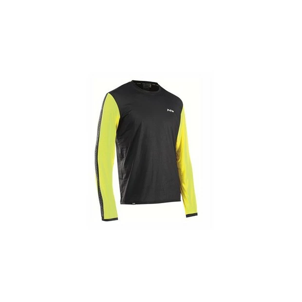 Maillot VTT Manches Longues Northwave XTrail Noir / Jaune 1 Maillot VTT Manches Longues Northwave XTrail Noir / Jaune