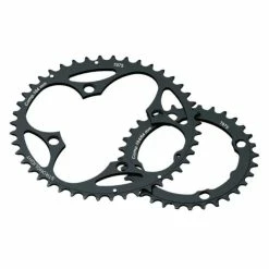 Plateau Stronglight VTT Shimano 2 X 10 Type 7075 T6 104 Mm Extérieur - Noir