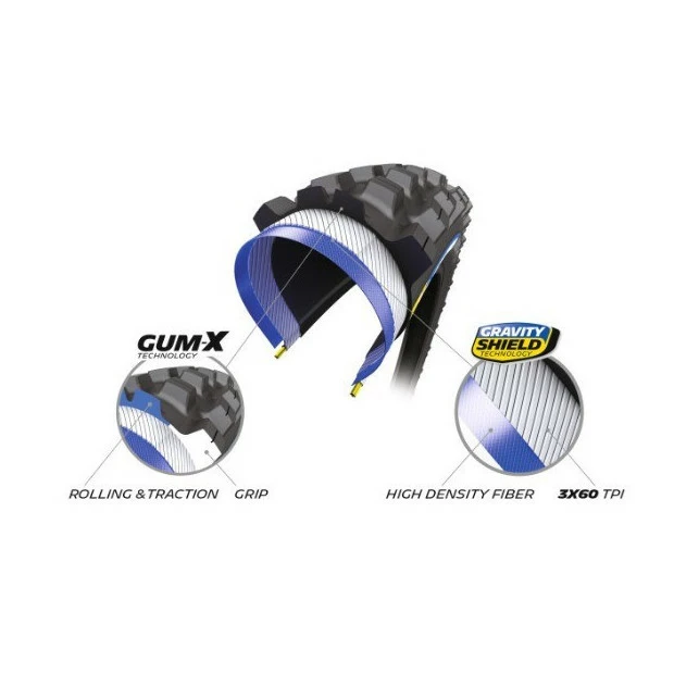 Pneu VTT Michelin Wild AM² Competition Line Tubeless Ready 29x2,40" (61-622) Noir 2 Pneu VTT Michelin Wild AM² Competition Line Tubeless Ready 29x2,40" (61-622) Noir – Image 2