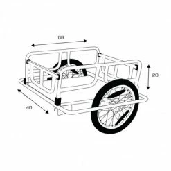 BIKE ORIGINAL Remorque Vélo Acier Transport Marchandise -Accessoires vélos Soldes remorque marchandise acier 3