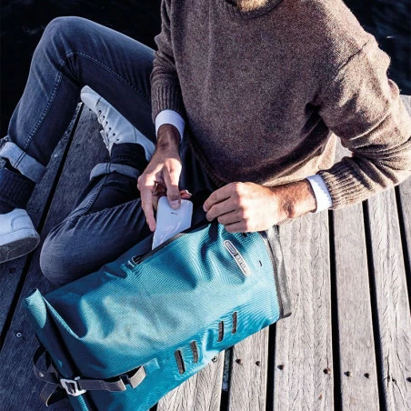 Sac à Dos Ortlieb étanche Bleu Pétrol Commuter Daypack City 2 Sac à Dos Ortlieb étanche Bleu Pétrol Commuter Daypack City – Image 2