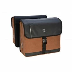 SACOCHE DOUBLE WILLEX BUSINESS MARRON/NOIR - 40L