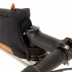 Sacoche Tube De Cadre Tissu Noir Attache Velcro Restrap -Accessoires vélos Soldes sacoche tube de cadre tissu noir attache velcro restrap 3