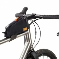 Sacoche Tube De Cadre Tissu Noir Attache Velcro Restrap -Accessoires vélos Soldes sacoche tube de cadre tissu noir attache velcro restrap 7